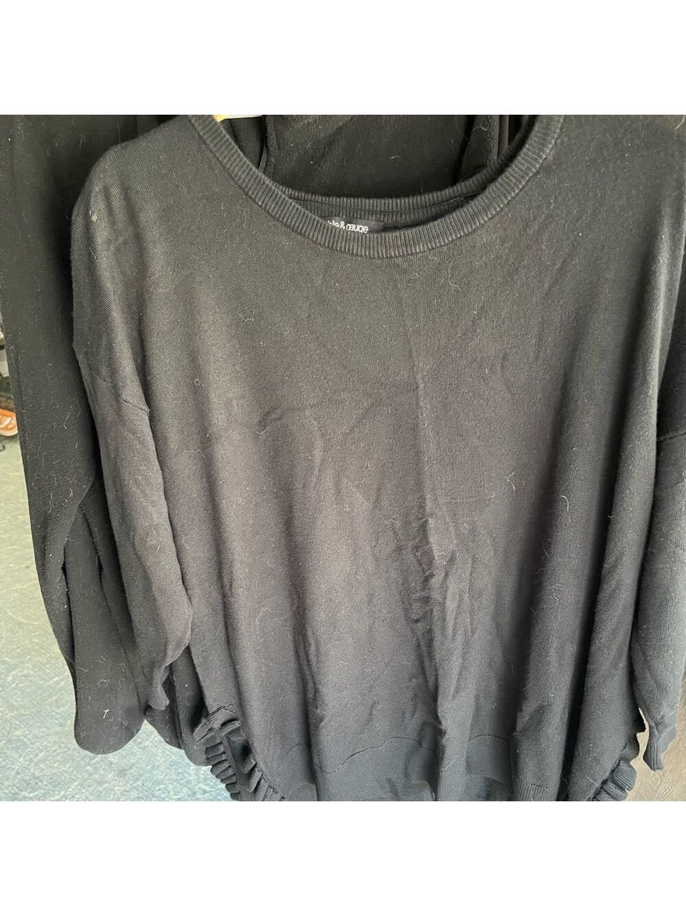Cable & Gauge Classic Black Knit Top
